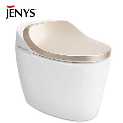 Jenys smart toilet automatic operation sensor flush gold toilet,one piece toilet,ceramic toilet