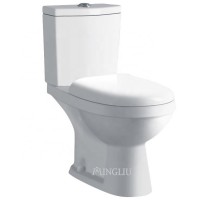 two piece water save flush wash down bathroom water closet toilet bowl